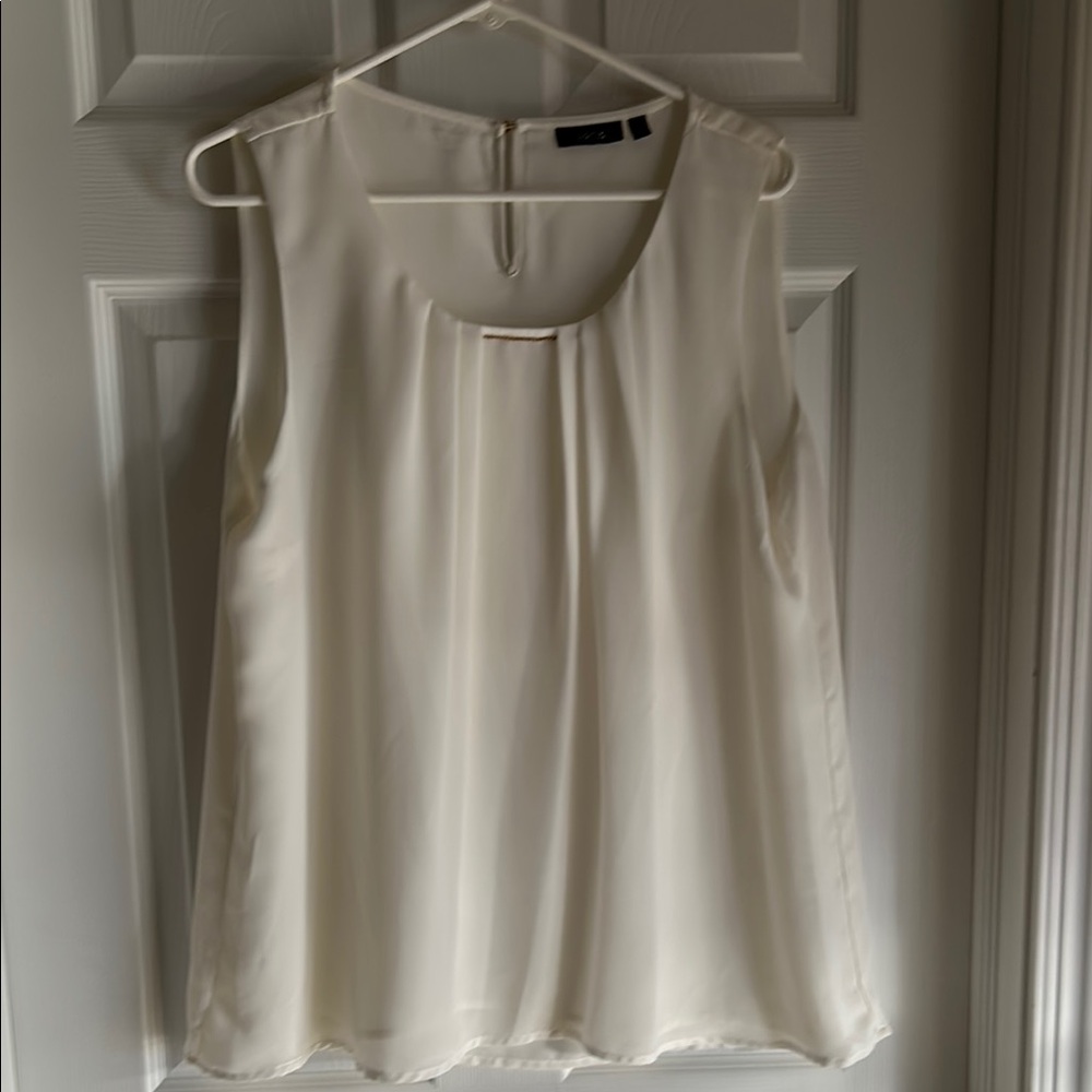 Elegant Ivory Sleeveless Blouse